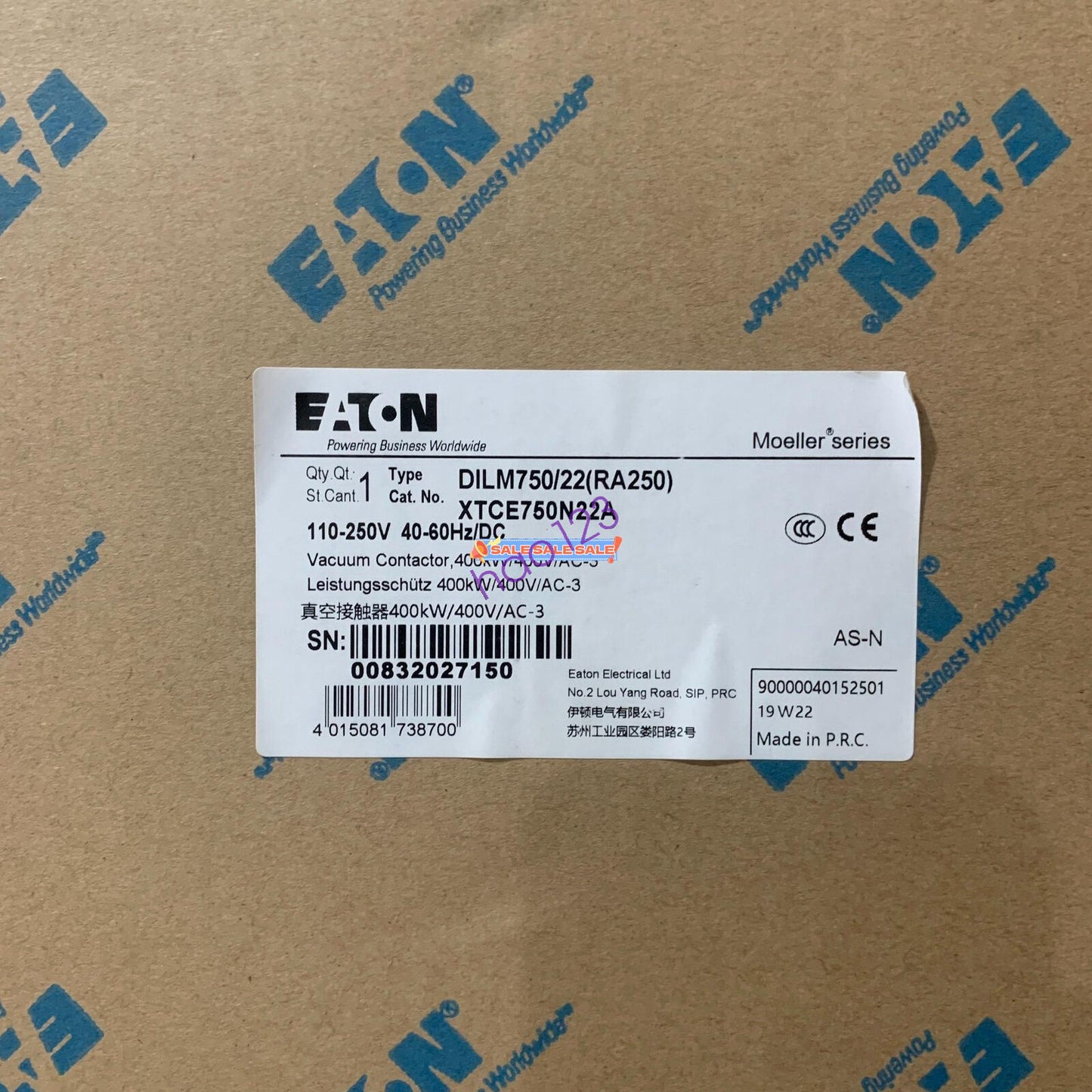 new EATON DILM820 contactor by Fast delivery - EATON