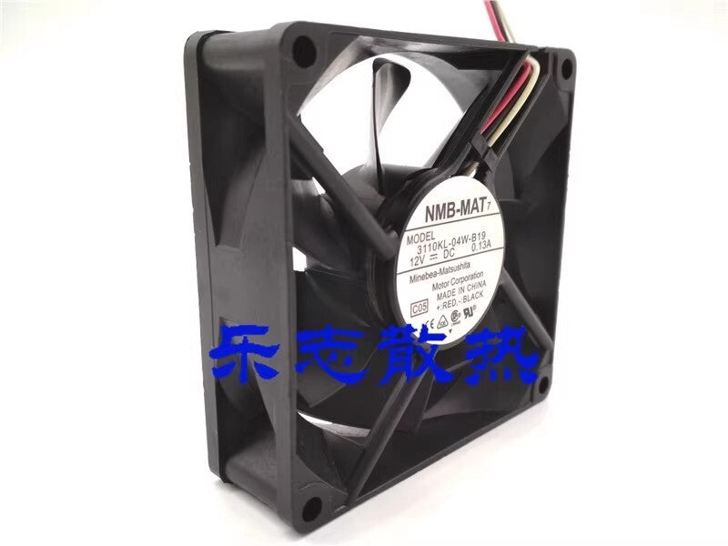NMB-MAT 3110KL-04W-B19 8025 DC12V 0.13A 8CM 3-Wire Cooling Fan