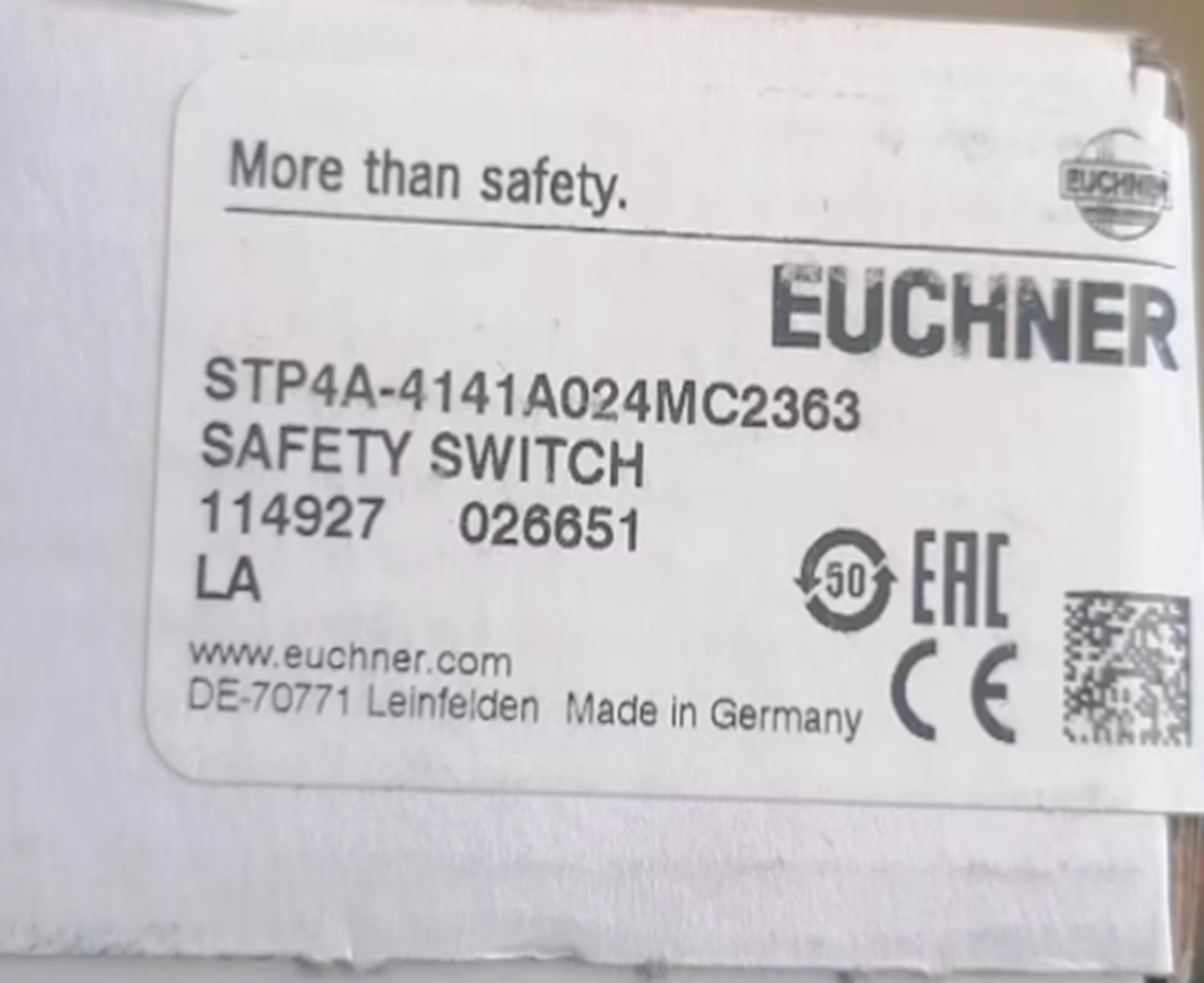 new  EUCHNER STP4A-4141A024MC2363 114927 EUCHNER