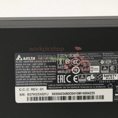 1X 20V 6A 120W Adapter MSI GF63 Thin 11SC-430CA ADP-120VH D AC Power Charger