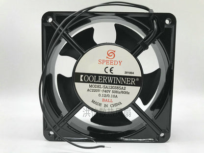 SPEEDY SA1238SA2 AC220V-240V 0.12/0.10A12038 12CM cabinet cooling fan
