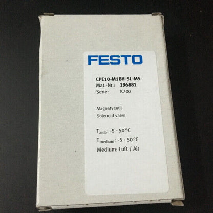 Festo Solenoid Valve CPE10-M1BH-5L-M5 196881 - FESTO