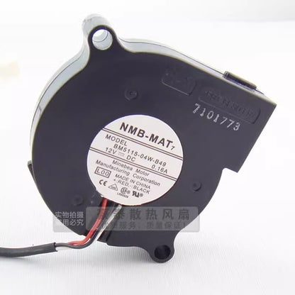 NMB BM5115-04W-B49 5015 DC12V 0.16A 5CM 3-Wire Turbo Cooling Fan