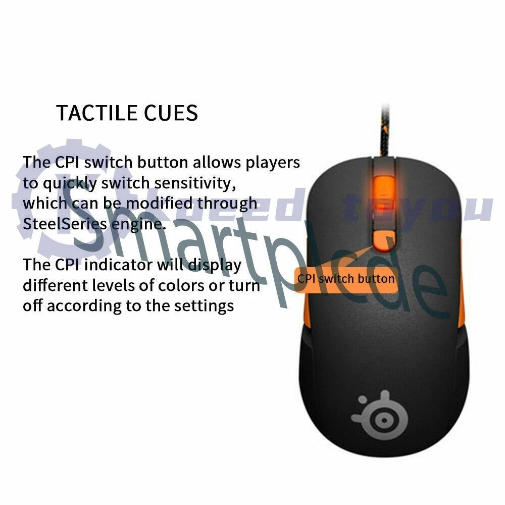 steelseries kana v2 ergonomic photoelectric wired gaming mouse cpi switch