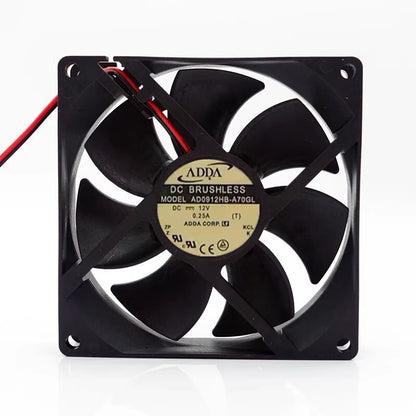 ADDA AD0912HB-A70GL DC12V 0.25A 2-Wire Silent Cooling Fan