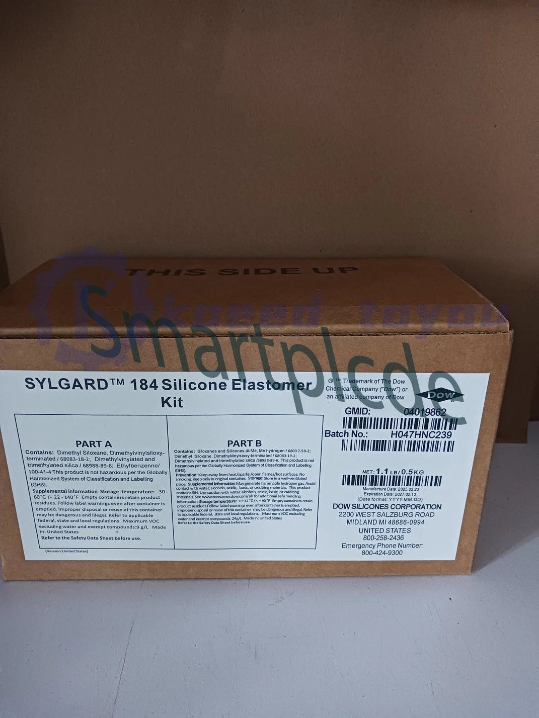DOW Sylgard 184 Silicone Elastomer Kit A & B 1.1LB/0.5kg Free shipping