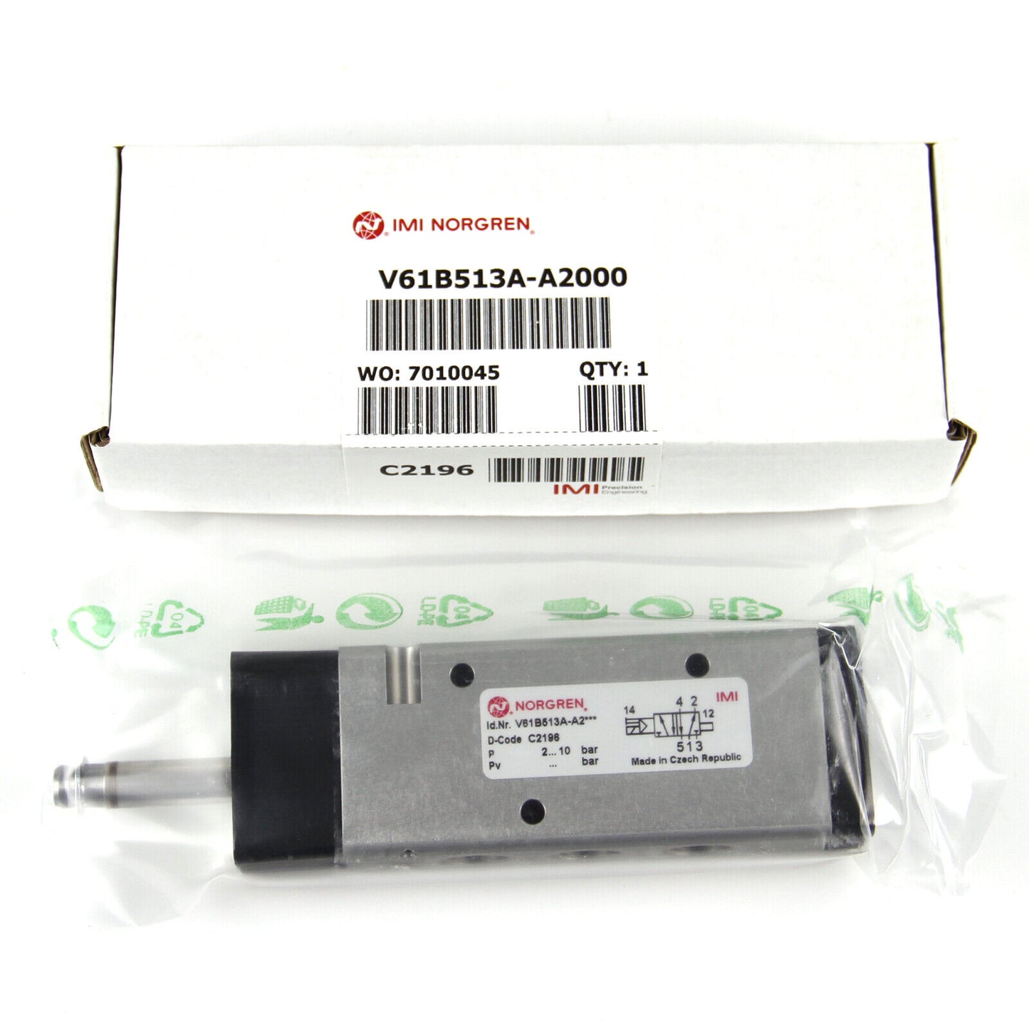NORGREN V61B513A-A2 Solenoid Valve In Box - NORGREN