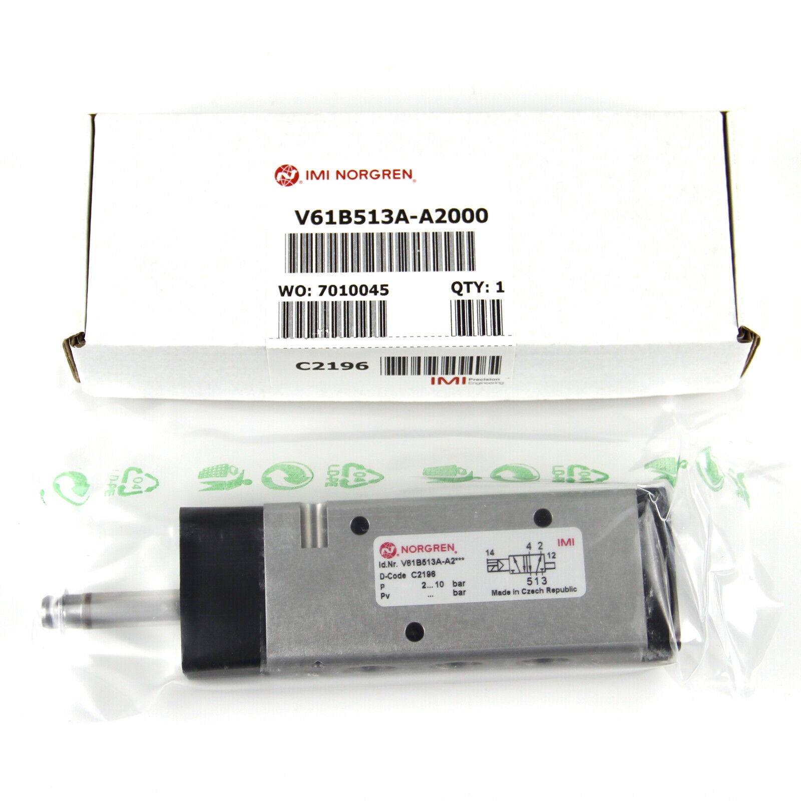 NORGREN V61B513A-A2 Solenoid Valve In Box - NORGREN