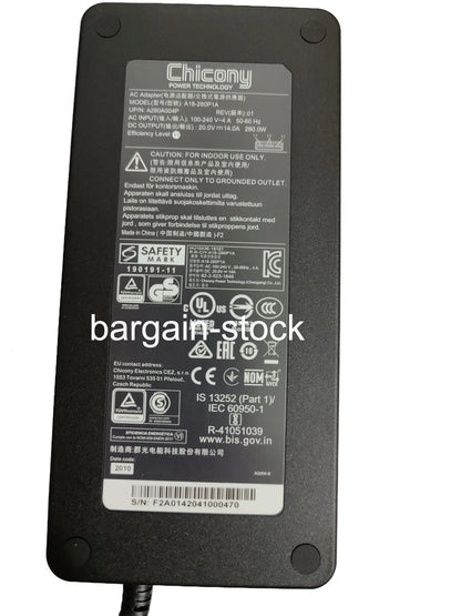 Chicony 280W AC Adapter Charger For MSI Raider GE68HX 13VF-062US Power Supply #k