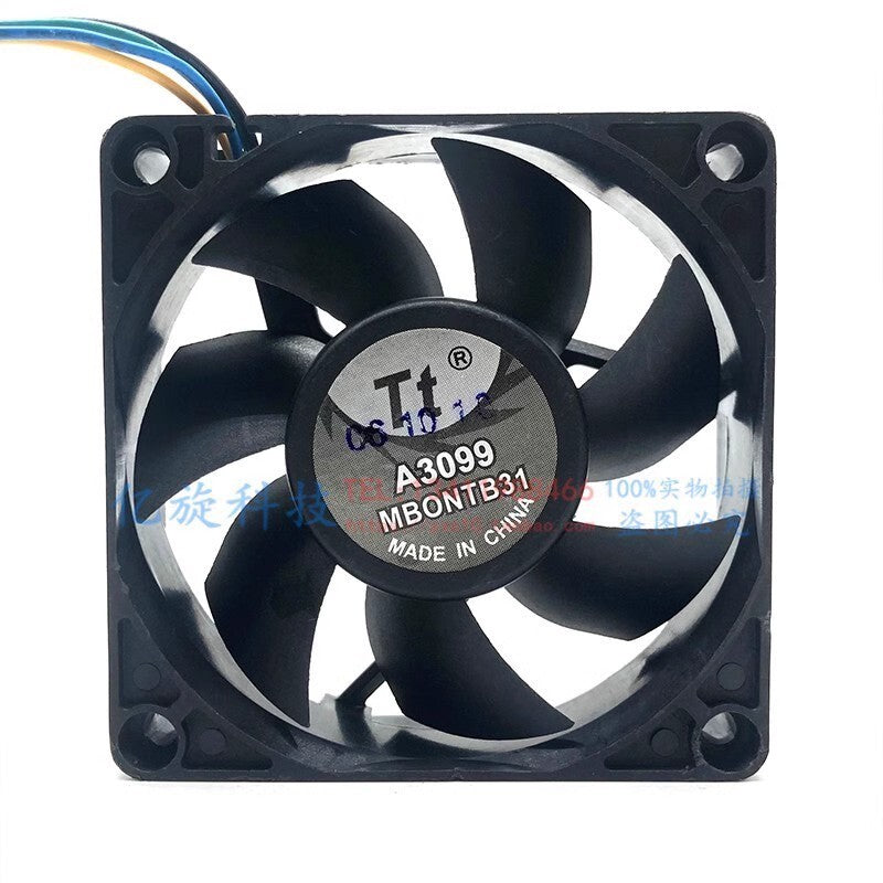 1PCS TT-7020A R127020SH 7020 DC12V 0.30A 7CM 4-Wire Silent Cooling Fan