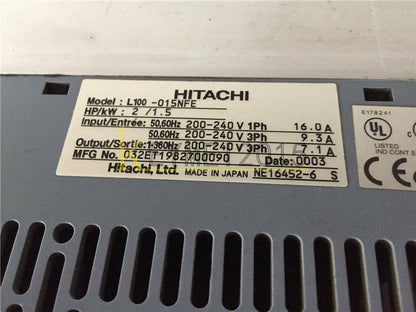 used ONE Hitachi inverter L100-015NFE Model: L100-015NFE - HITACHI