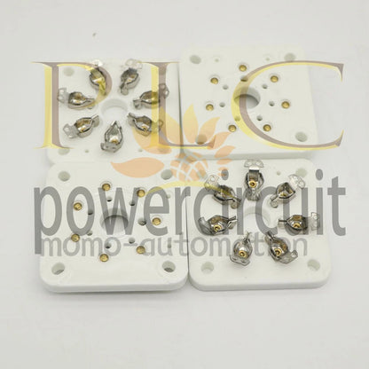 4PCS 7pin Ceramic vacuum tube socket Silver plate for 6C33 832 829 FU29 826