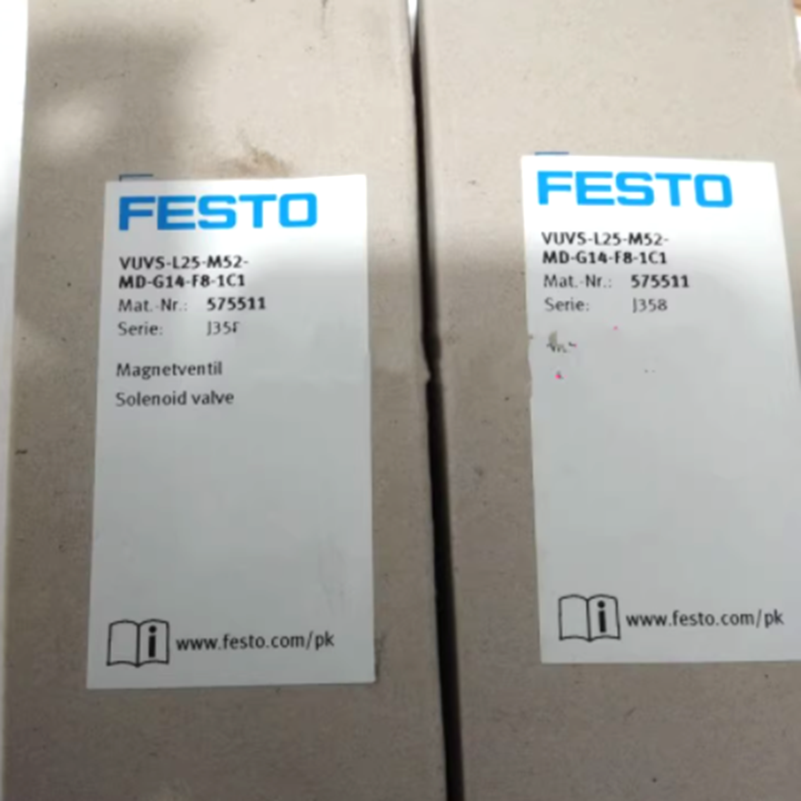 FESTO VUVS-L25-M52-MD-G14-F8-1C1 575511 Solenoid Valve FESTO