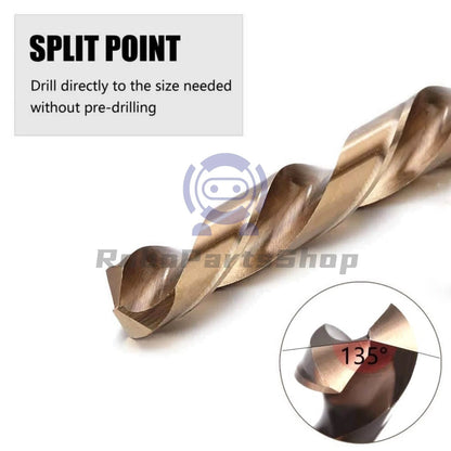 For Stainless Steel Strong Hard Metals HSS Cobalt Jobber Drill Bits Split Point