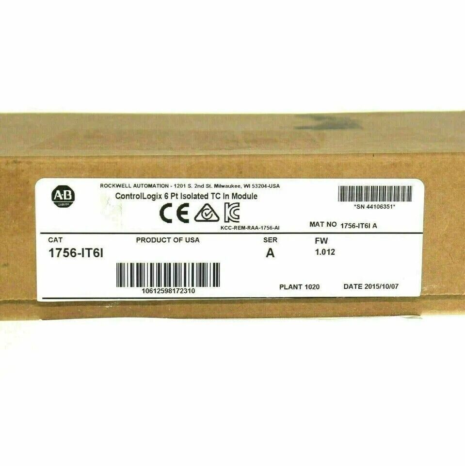 ControlLogix 6 Point Isolated Input Module AB 1756 Factory Sealed - CONTROLLOGIX