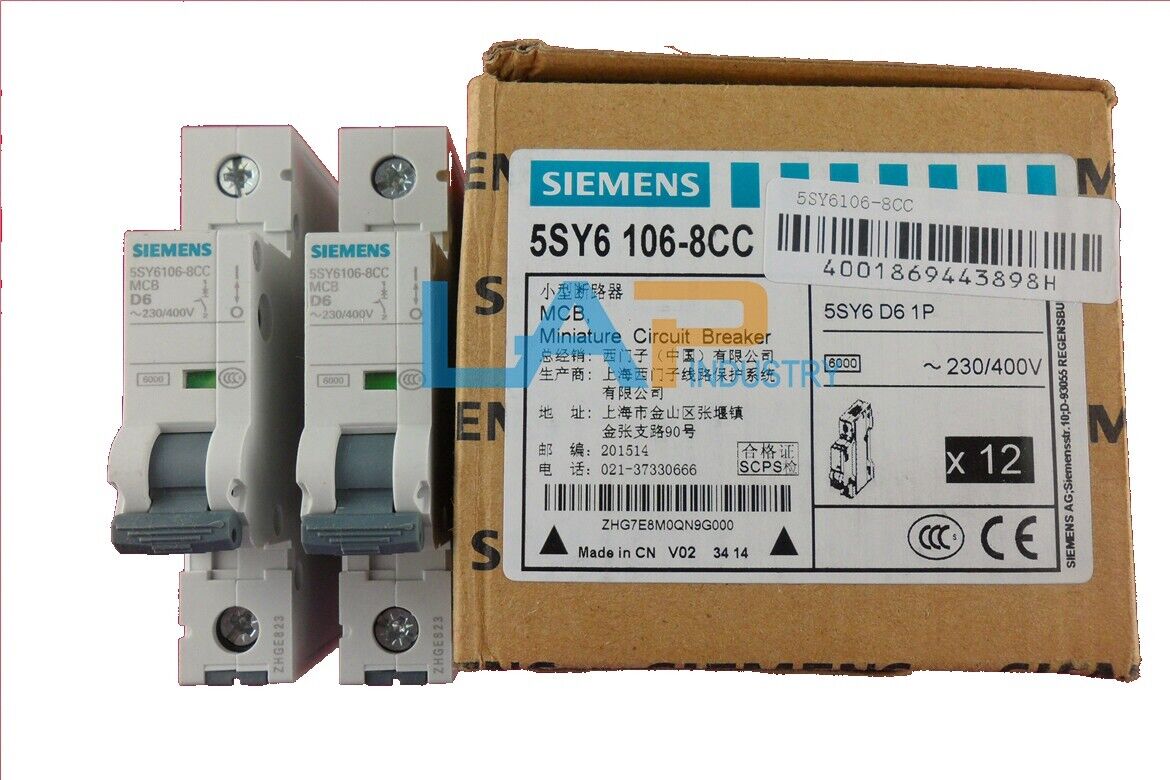 new  FOR SIEMENS Circuit Breaker 5SY6106-8CC 1P 6A QTY:1