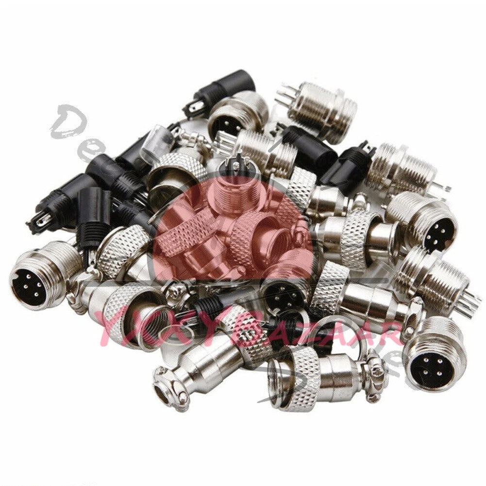 GX16/GX20/GX12 Ation Plug Male&Female Wire Panel Metal Connector 2/3/4/5/6Pin
