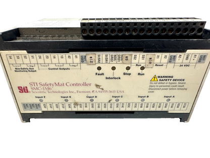 used STI SMC-1M6 SafetyMat Controller *Missing 1 Terminal* - STI