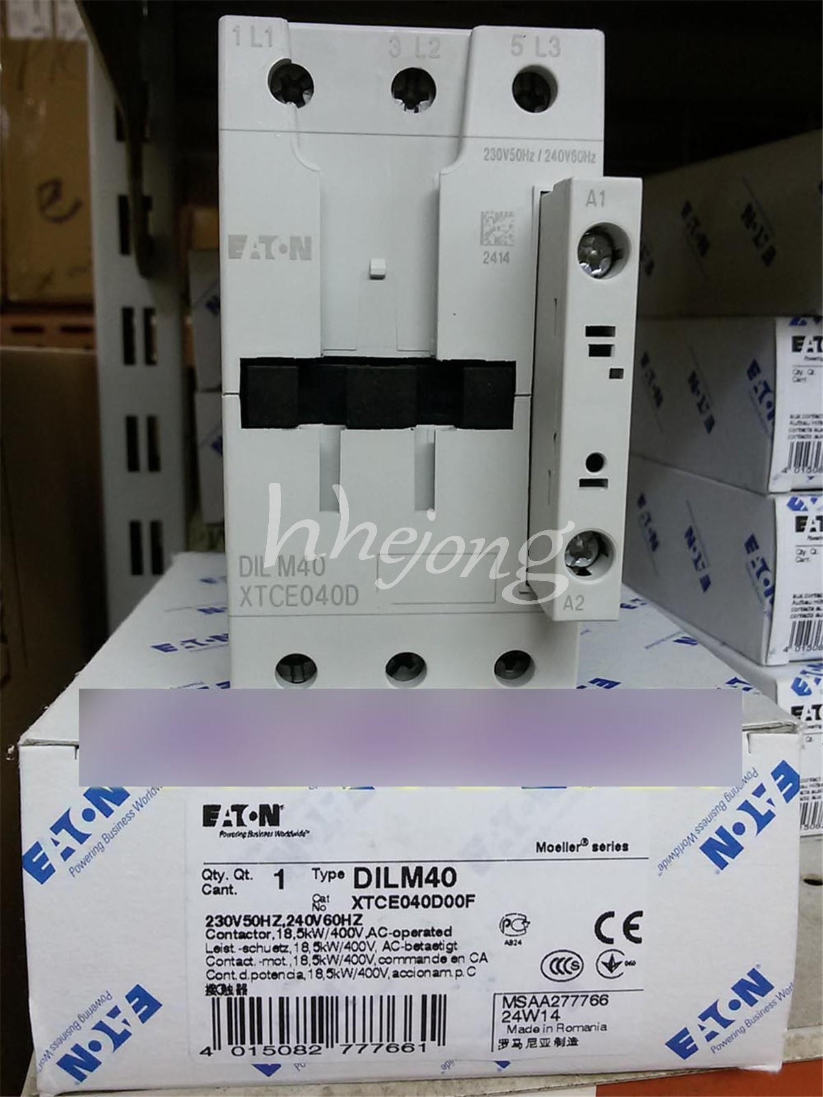 EATON MOELLER Eaton DILM40 Contactors 230V/50Hz & 240V/60Hz - EATON