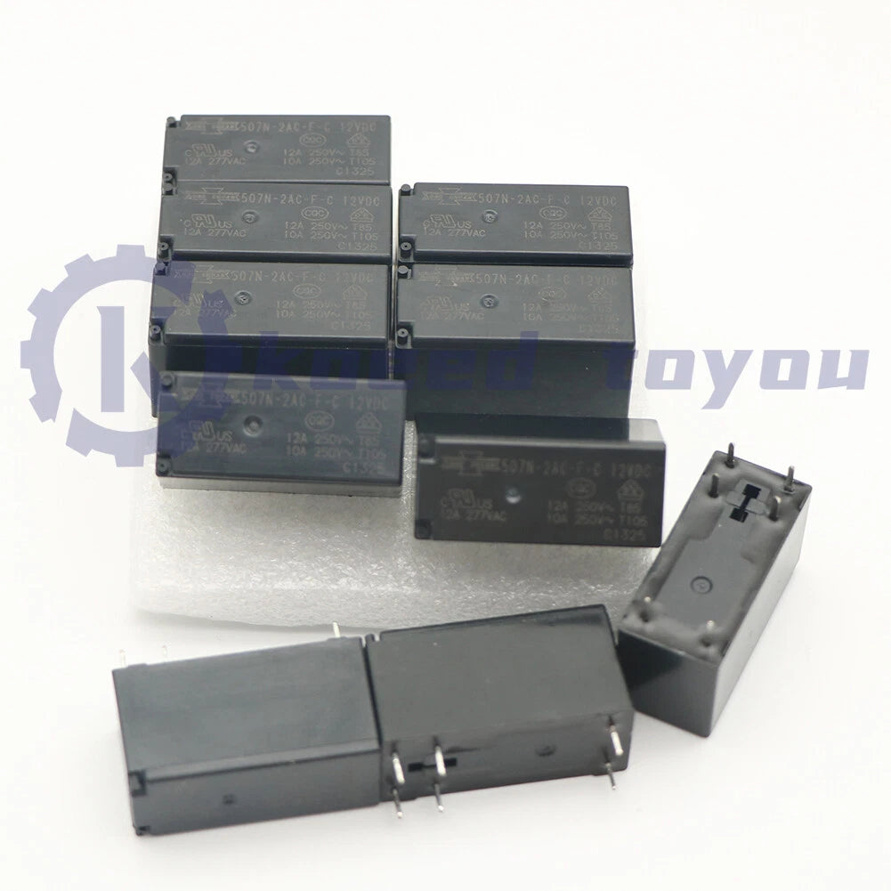 10Pcs SONG CHUAN 507N-2AC-F-C 12VDC Power Relay 2A 250V 6Pins