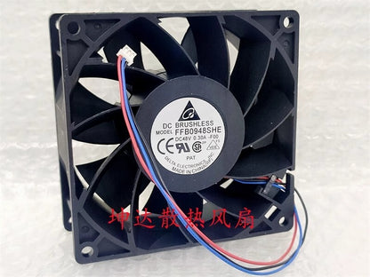 Delta FFB0948SHE-F00 9038 DC48V 0.30A 9CM 3-Pin Inverter Cooling Fan
