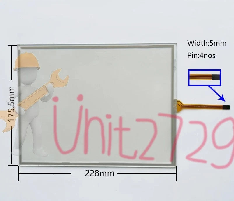 1SET Touch Screen Panel for 2711P-T10C21D8S with Overlay Film 2711P-T10C21D8S