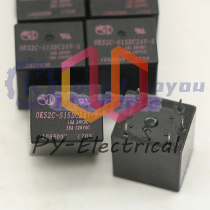 10PCS OKS2C-S15DC24V-S Power Relay 24VDC 5Pins 15A 125VAC /RS