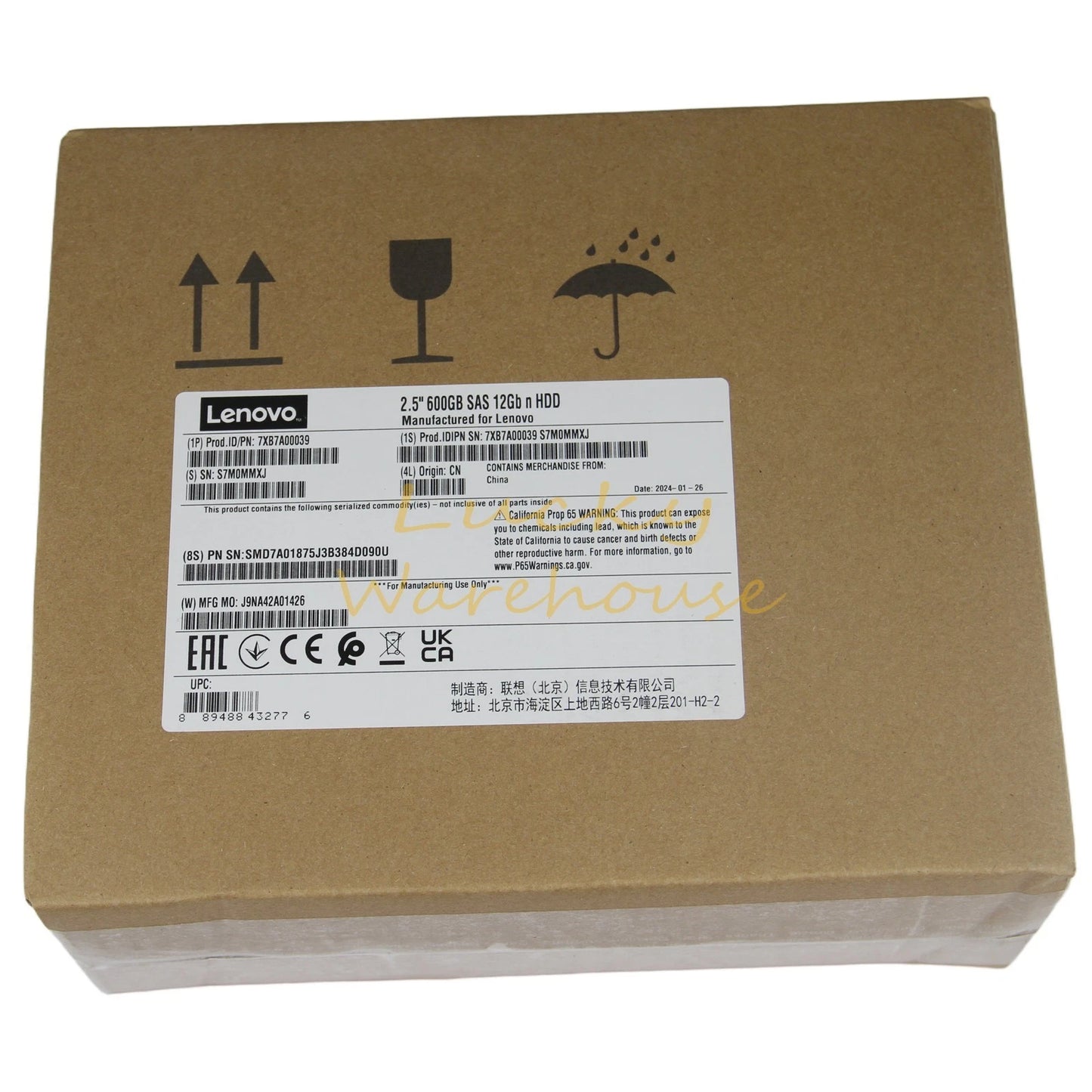 Lenovo 00YK028 7XB7A00039 600GB 2.5'' 15K 12GB/s SAS Internal Hard Drive