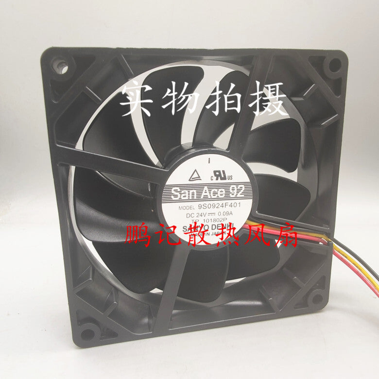 Sanyo 9S0924F401 DC24V 0.09A 92x92x25mm cooling fan