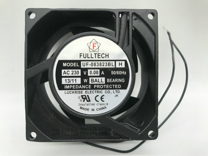 1pcs  FULLTECH UF-083823BL H 230V 0.08A13/11W 8038 2-wire AC fan