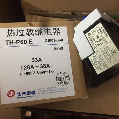 SHIHLIN TH-P60E Thermal Overload Relay 28A, 28A, 100°C, 24V, 200W - SHIHLIN