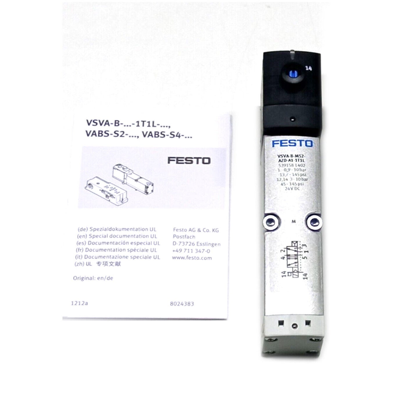 FESTO Solenoid Valve 539158 VSVA-B-M52-AZD-A1-1T1L - FESTO
