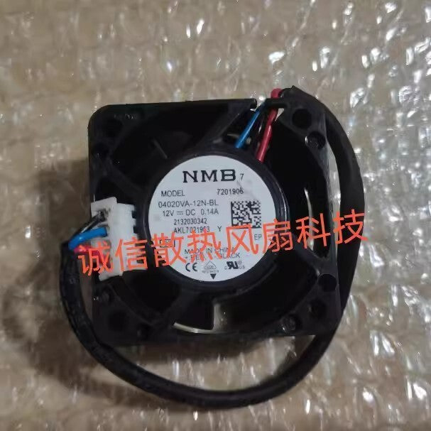 NMB 04020VA-12N-BL DC12V 0.14A 3-Pin Inverter Mute Cooling Fan