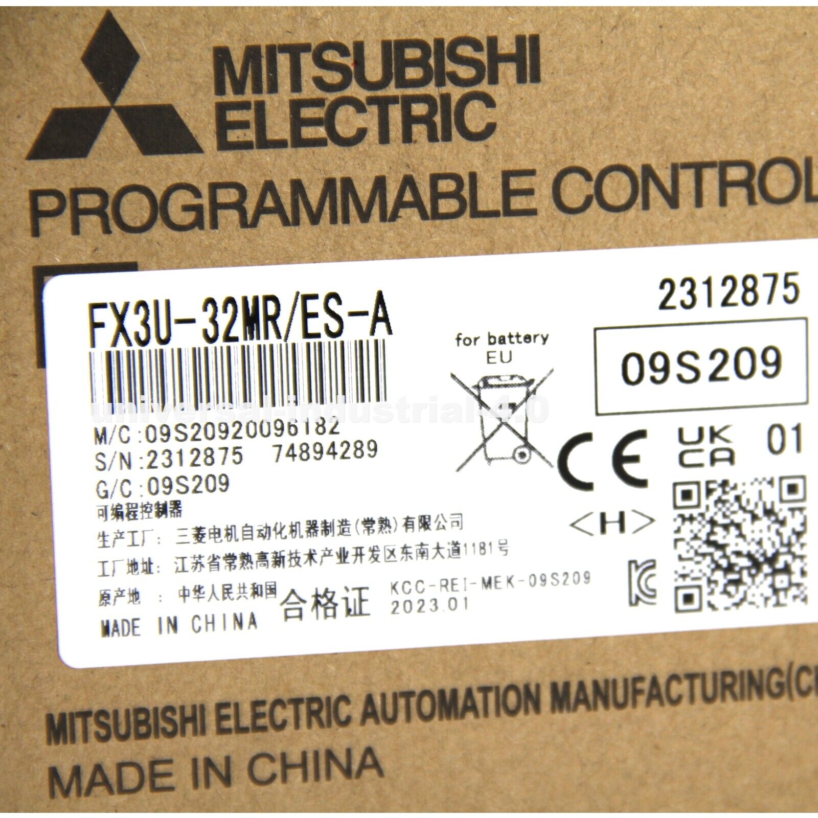 Mitsubishi FX3U-32MR/ES-A Programmable Logic Module Controller Unit in Box - MITSUBISHI