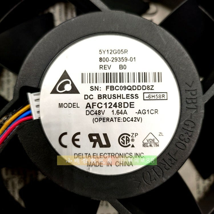 1pcs Delta AFC1248DE 12038 12CM 48V 1.64A 4-wire PWM large air volume fan