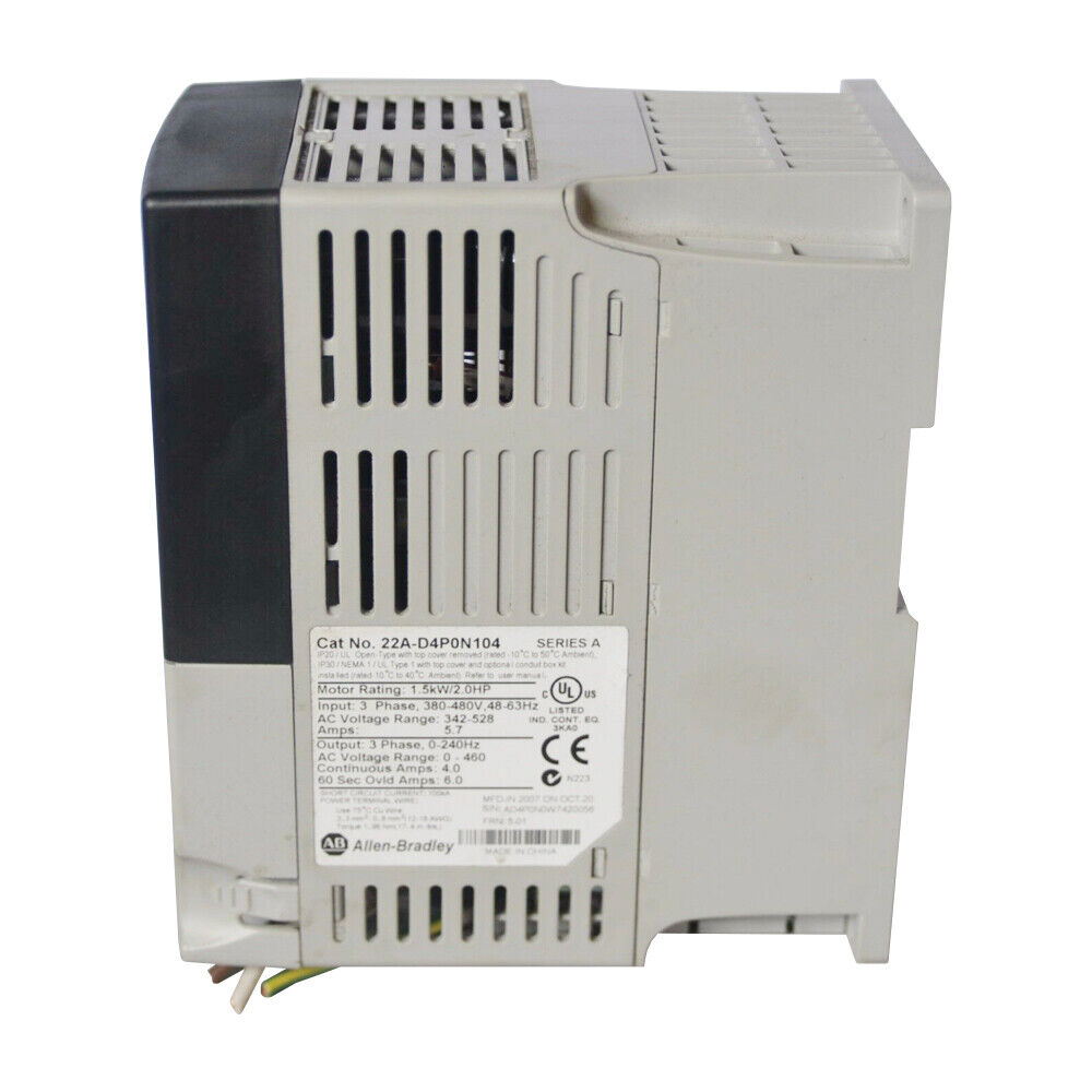 Sealed Allen-Bradley PowerFlex 4 AC Drive 1.5kW 2HP 22A D4P0N104 - ALLEN-BRADLEY