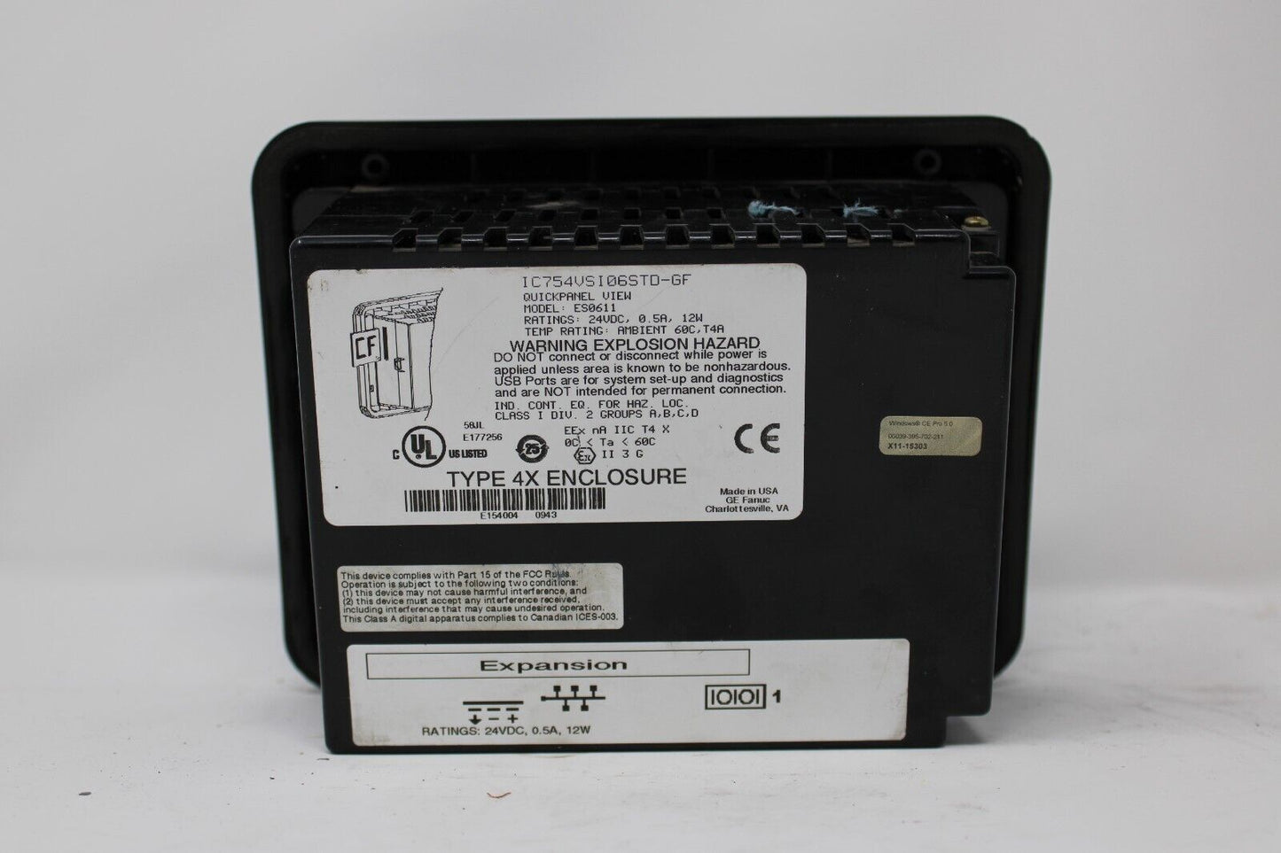 used GE Fanuc IC754VSI06STD-GF Quickpanel Operator Interface Panel ES0611 - GE FANUC