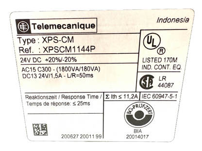 used Telemecanique XPSCM1144P Safety Relay - TELEMECANIQUE