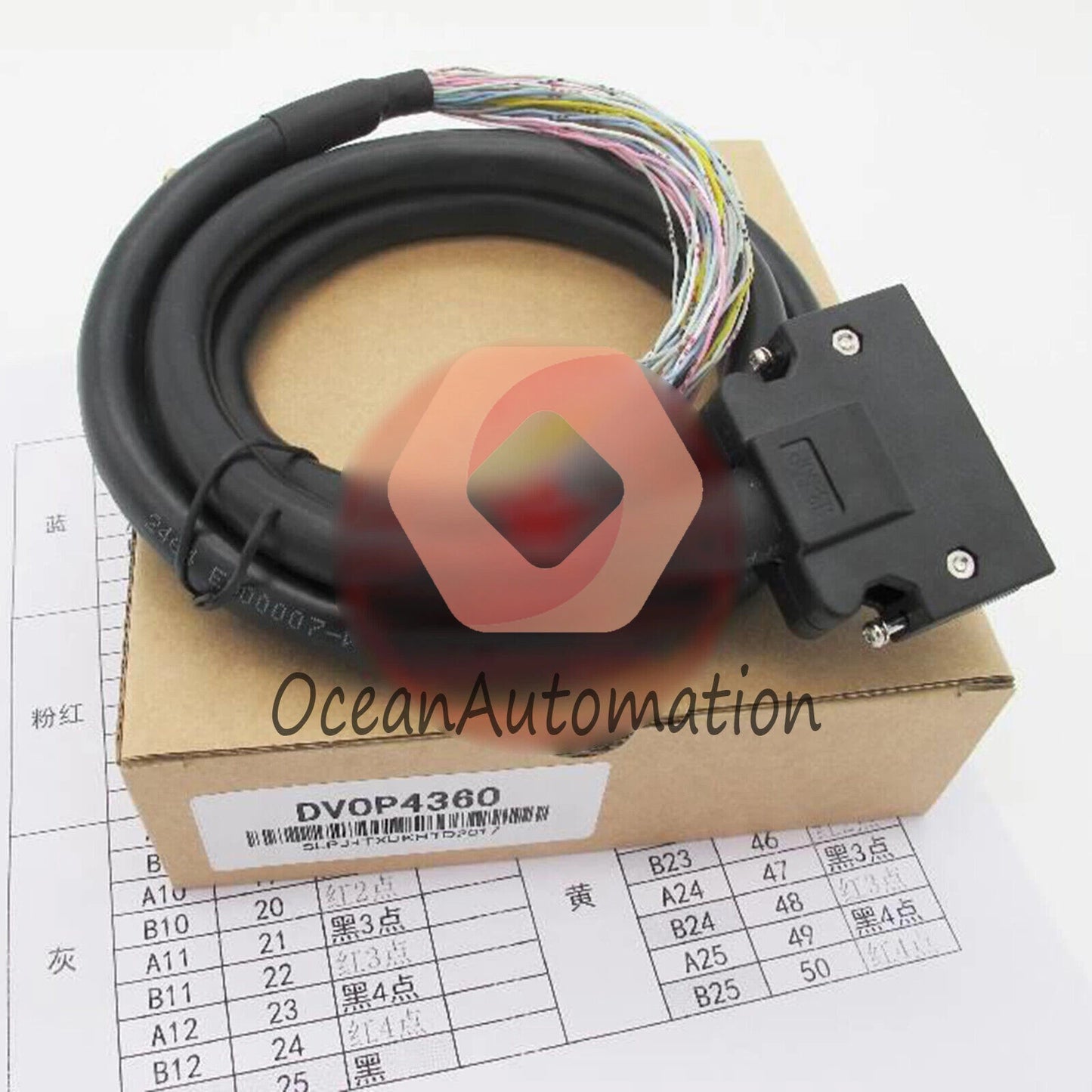 One Cable 2M FIT For Panasonic DV0P4360 Interface 50Pin Free Shipping