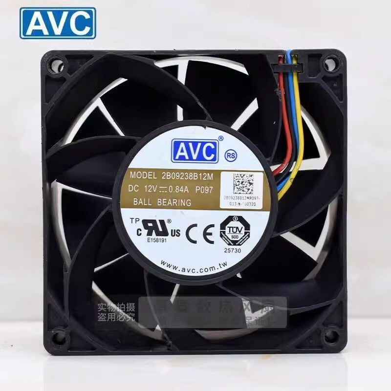 AVC 2B09238B12M 9238 DC12V 0.84A 9CM 4-Wire Dual Ball Cooling Fan