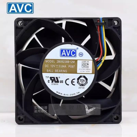 AVC 2B09238B12M 9238 DC12V 0.84A 9CM 4-Wire Dual Ball Cooling Fan