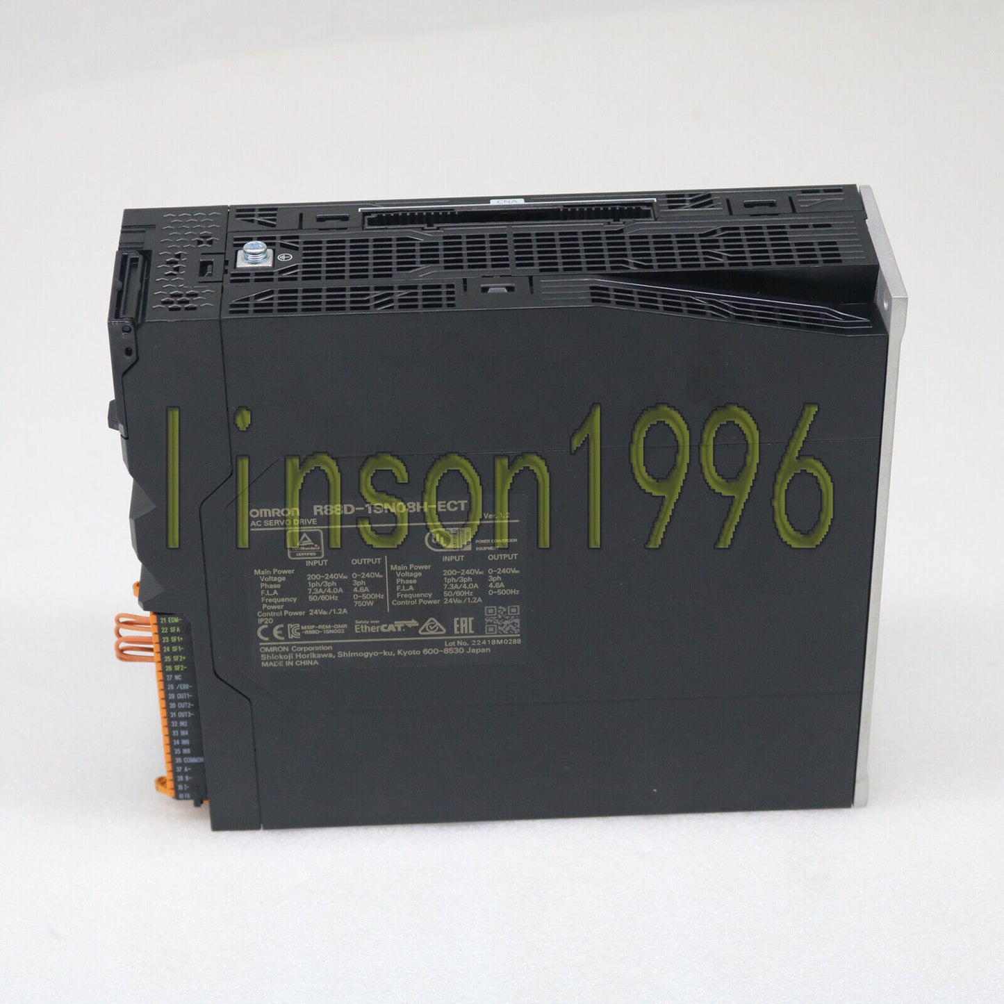 OMRON R88D-1SN08H-ECT Servo Drive - OMRON