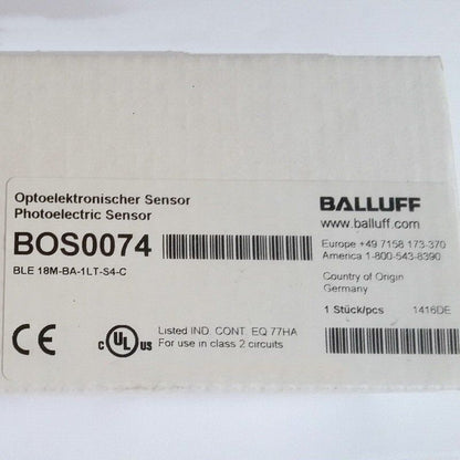 New 18M-BA-1LT-S4-C Photoelectric Sensor BLE - BALLUFF