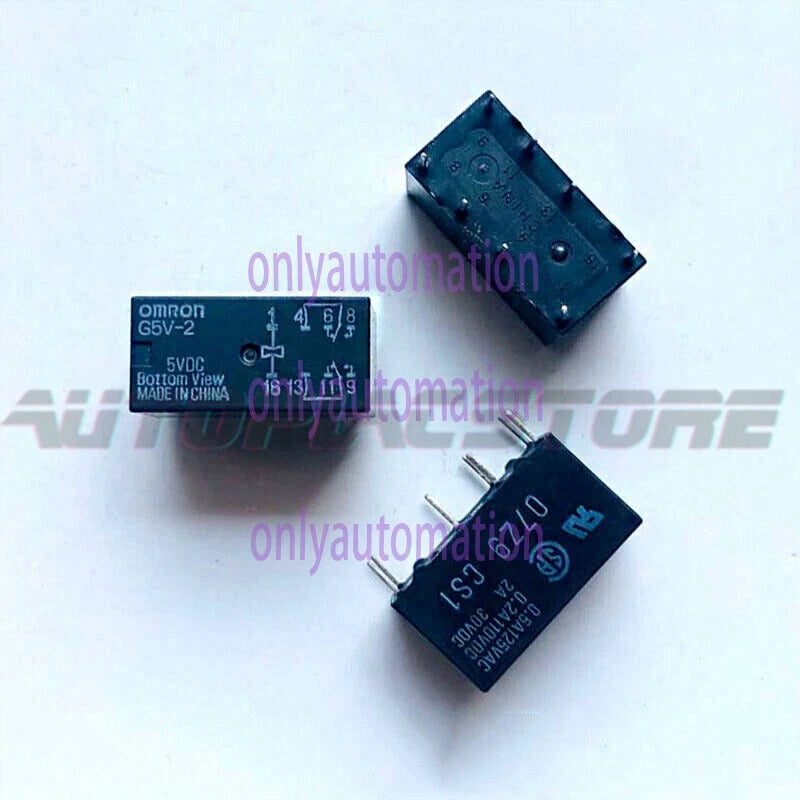 10Pcs G5V-2 5VDC Electromagnetic Signal Relay DPDT 2A 8Pins~
