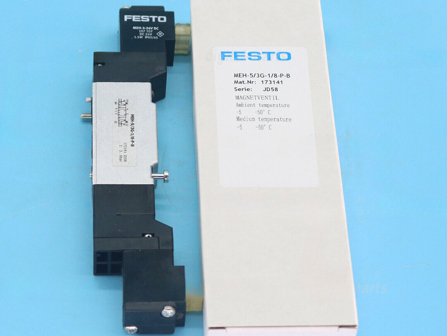 Festo MEH-5/3G-1/8-P-B 173141 Solenoid Valve free ship