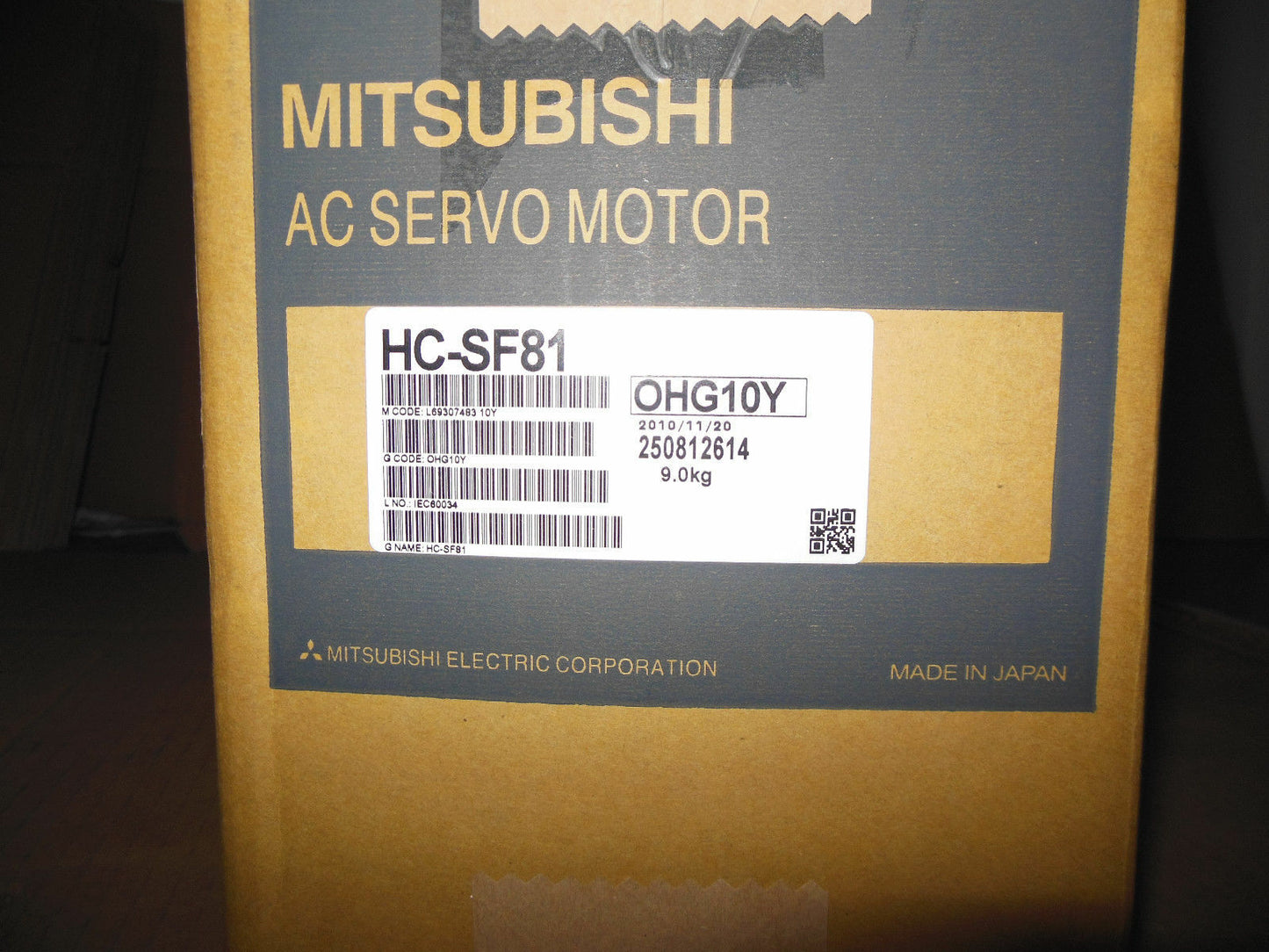 MITSUBISHI AC SERVO MOTOR HC-SF81 HCSF81