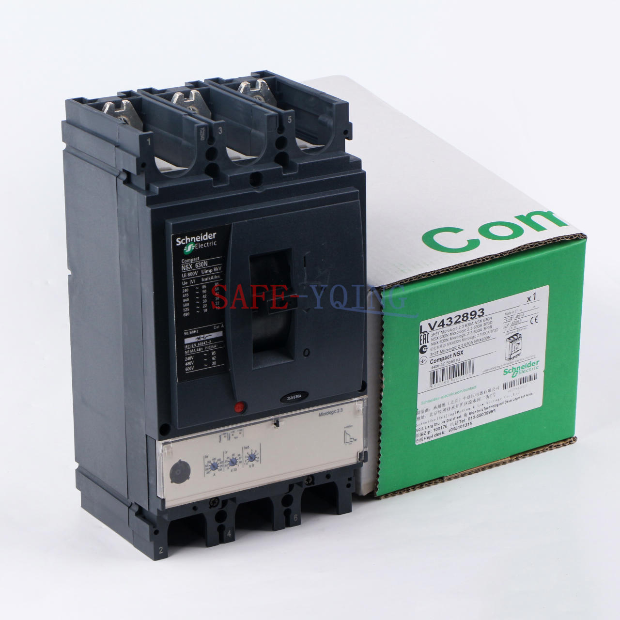 new One LV432893 NSX630N Molded Case Circuit Breaker 3P 630A IN BOX - ONE