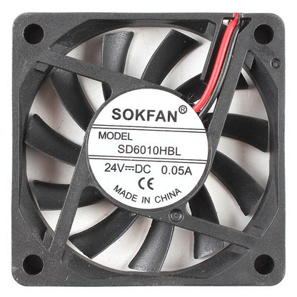 SOKFAN SD6010HBL 6010 24V 0.05A 2-wire cabinet axial heat dissipation fan