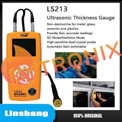 Linshang LS213 Ultrasonic Thickness Gauge Meter 0.8-350mm