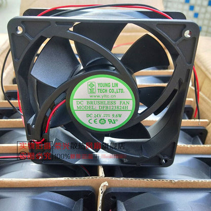 YOUNG LIN DFB123824H 24V 9.6W 0.50A 12038 120mm inverter fan